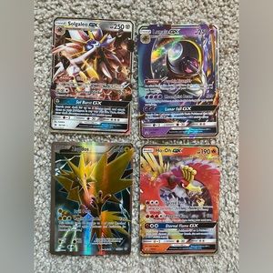 RARE Pokémon card pack including Ho-oh, Solgaleo, Zapdos, and lunala
